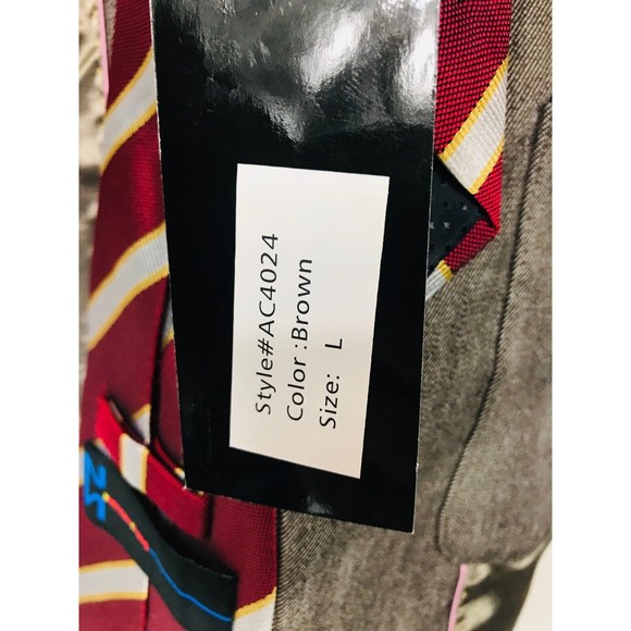 American Chang 3 Button Funky Men's Blazer Size L Steampunk Eccentric Grandpa - Picture 10 of 16